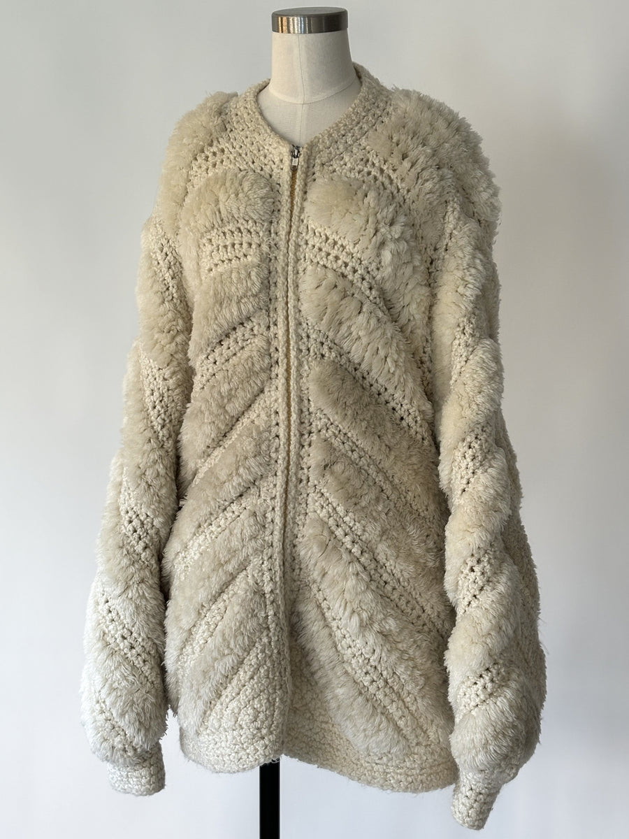 70s chunky knit shaggy jacket – Erin Templeton