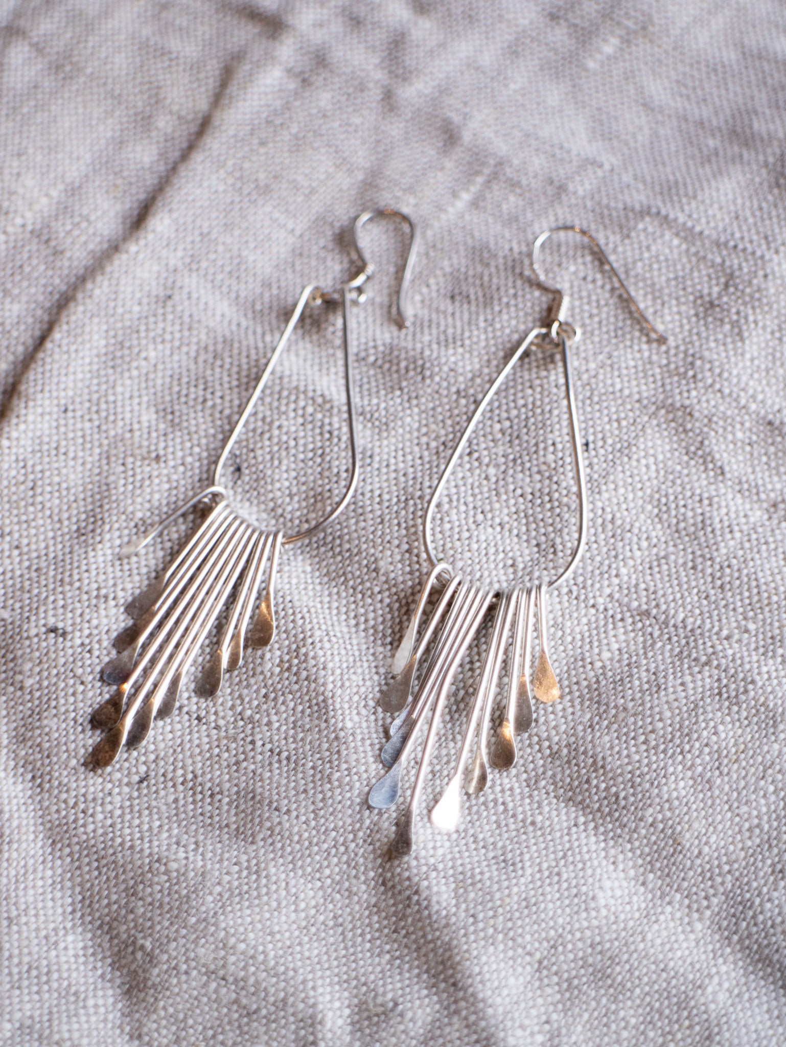 Nuance Silver Fringe Earrings