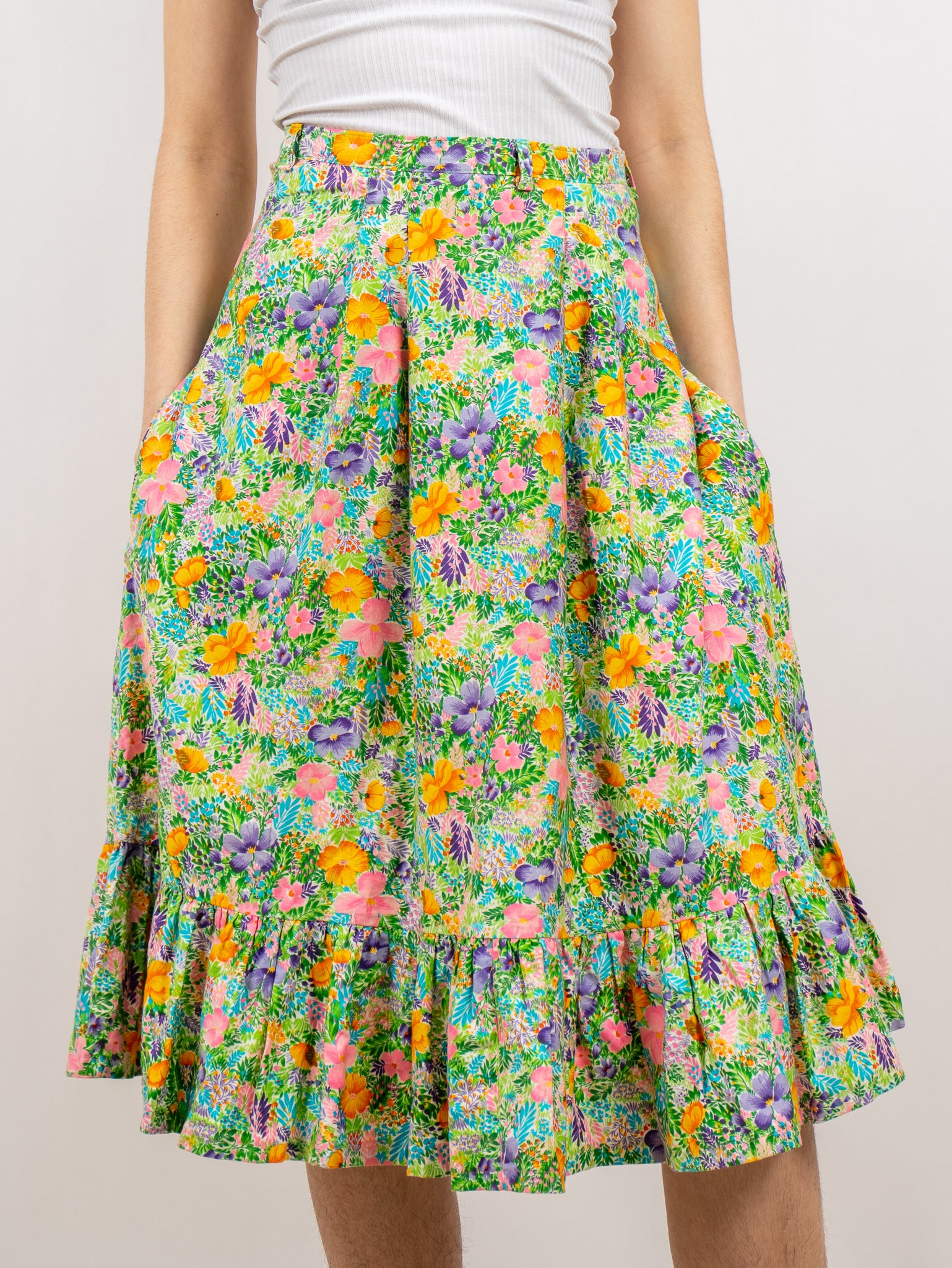 1970 s tiered floral skirt Erin Templeton